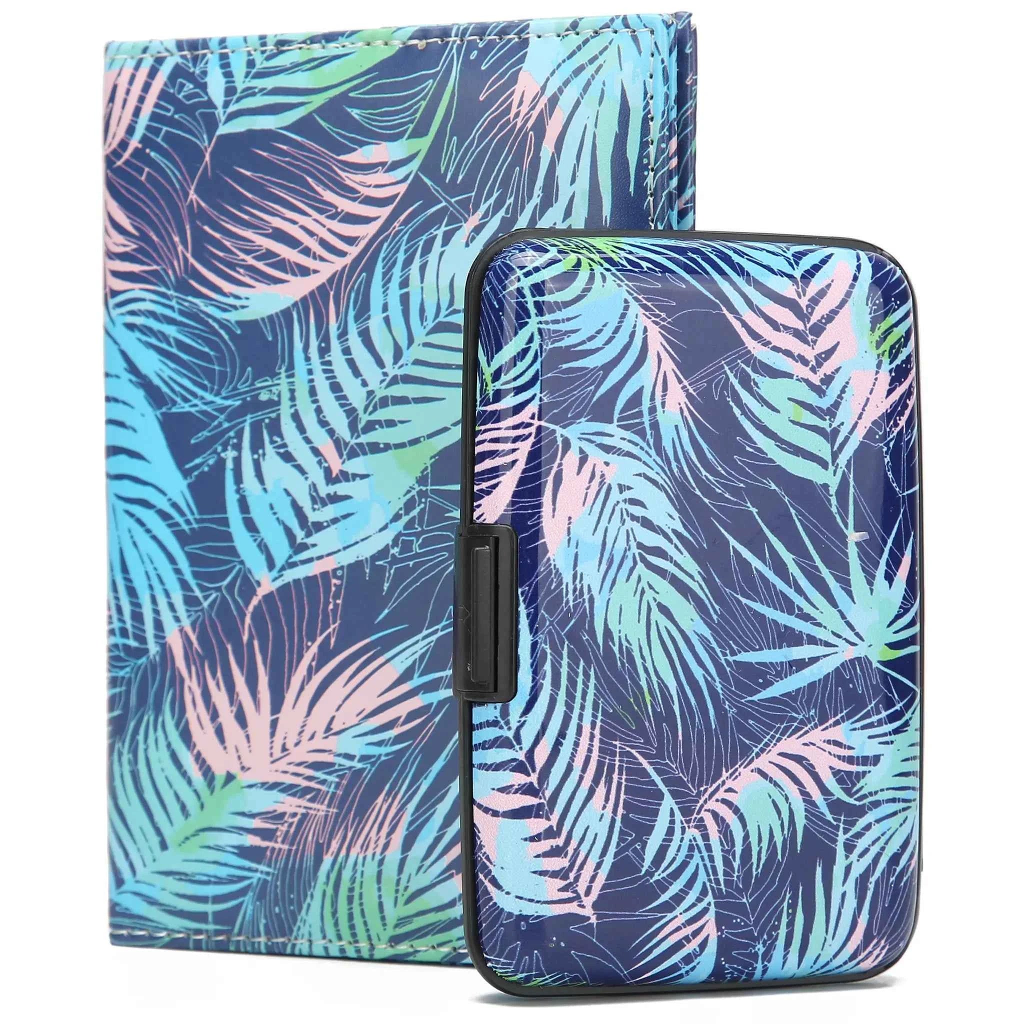 Miami Carry On RFID Protected Passport Cover And Wallet Set For Travel